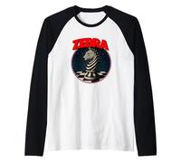 Cool Chess Horse in Zebra Style Illustration Graphic Designs Maglia con Maniche Raglan