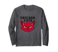 Cool Chicago Red Cat Warrior basketball Slam Dunk Graphic Maglia a Manica