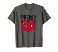Cool Chicago Red Cat Warrior basketball Slam Dunk Graphic Maglietta