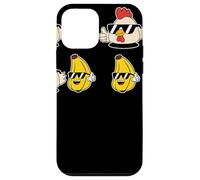 Cool Chicken Banana Cartoon Sunglasses Thumbs Up Humor Custodia per iPhone 12 mini