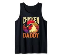 Cool Chicken Daddy Rooster Retro Occhiali da Sole Farming Dad Canotta