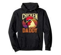 Cool Chicken Daddy Rooster Retro Occhiali da Sole Farming Dad Felpa con Cappuccio