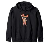 Cool Chihuahua Dancing Rock Mano Segno Punk Mascotte Grafica Felpa con Cappuccio