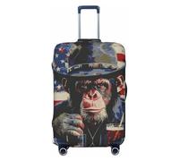 Cool Chimp with Drink Travel Luggage Covers - Copertura elastica per valigie, 45-81 cm, Nero , M