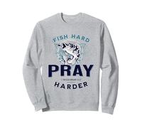 Cool Christian Mens Bass Fishing Gesù Bibbia Verse Pescatore Felpa