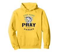 Cool Christian Mens Bass Fishing Gesù Bibbia Verse Pescatore Felpa con Cappuccio