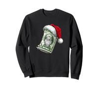 Cool Christmas Cash Costume per Dollar Bill e Cappello di Babbo Natale Felpa