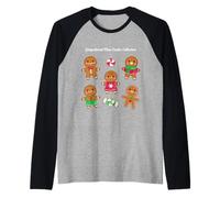 Cool Christmas New Year T-Shirt, Xmas Gingerbread Collection Maglia con Maniche Raglan