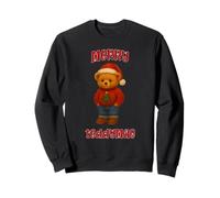 Cool Christmas Teddy Bear Illustration Graphic Designs Felpa