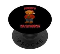 Cool Christmas Teddy Bear Illustration Graphic Designs PopSockets PopGrip Adesivo