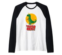 Cool Christmas Tree R-Ex Funny Illustration Graphic Designs Maglia con Maniche Raglan