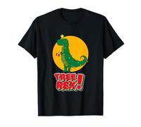 Cool Christmas Tree R-Ex Funny Illustration Graphic Designs Maglietta