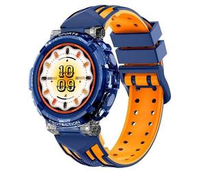 Cool Clever Bluetooth 45mm TFT Blu Arancione Bracciale Silicone IP67 SpO2 Cardio