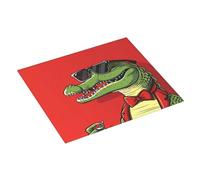 Cool coccodrillo con occhiali da sole scolapiatti - Tappetino assorbente per bancone della cucina, 40,6 x 45,7 cm, tappetino scolapiatti natalizio con anello per appendere