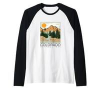 Cool Colorado The Rocky Mountains Illustration Graphic Maglia con Maniche Raglan
