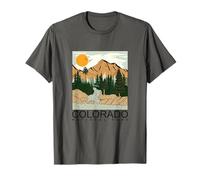 Cool Colorado The Rocky Mountains Illustration Graphic Maglietta