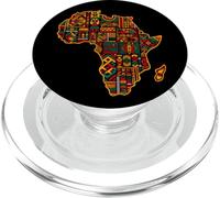Cool Colorful Africa Mappa Uomini Donne Kente Africa Amante PopSockets PopGrip per MagSafe