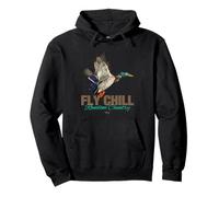 Cool Colorful Mallard Duck Fly Chill Random Country Graphic Felpa con Cappuccio