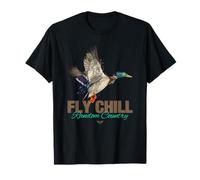 Cool Colorful Mallard Duck Fly Chill Random Country Graphic Maglietta