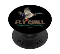 Cool Colorful Mallard Duck Fly Chill Random Country Graphic PopSockets PopGrip Adesivo