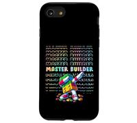 Cool Colorful Master Builder Dabbing Blocks Bricks Builder Custodia per iPhone SE (2020) / 7/8
