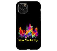 Cool Colorful New York City Skyline, New York City Splash Custodia per iPhone 11 Pro