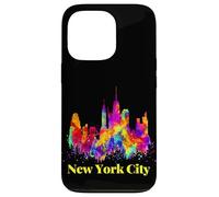 Cool Colorful New York City Skyline, New York City Splash Custodia per iPhone 13 Pro