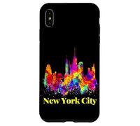 Cool Colorful New York City Skyline, New York City Splash Custodia per iPhone XS Max