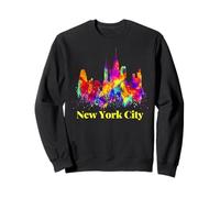 Cool Colorful New York City Skyline, New York City Splash Felpa