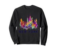 Cool Colorful New York City Skyline, New York City Splash Felpa