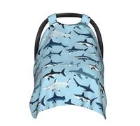 Cool Colorful Shark Print Baby Car Seat Covers, traspirante allattamento copertura allattamento al seno, passeggino, baldacchino multiuso seggiolino auto, neonati neonati Essentials