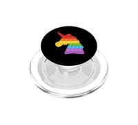 Cool Colorful Unicorn Pop It Fidget Shape Multicolore PopSockets PopGrip per MagSafe