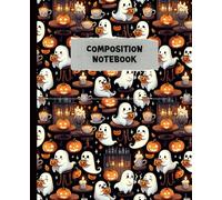 Cool Composition Notebook - Haunted Coffee Shop Cover | Wide Ruled Journal, 120 Pages for School, Writing, Notes, and Journaling: Lined book, for boys and for girls, Halloween gift, spooky design, ideal for students, writers, and everyday organization.