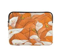 Cool Computer Case 33 cm+ Safari Calla Lily Fiore Arancione | 33 cm+ Laptop Storage Bag per gli uomini forro para M