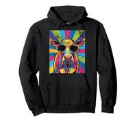 Cool Cow Pop Art for Men Women Dairy Farmer Farming Moo Cows Felpa con Cappuccio