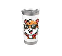 Cool criceto cartone animato occhiali da sole pace Bicchiere termico in acciaio inox doppia parete