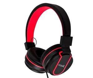 Cool Cuffie Caschi Jack 3,5 mm Toronto con Micro Nero-Rosso