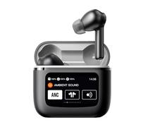 Cool Cuffie stereo Bluetooth Earbuds LCD Touch Nero