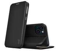 Cool Custodia Flip Cover per iPhone 15 Elegance Ecopelle Nero
