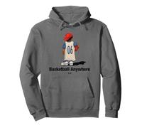 Cool Cute Basketball Anywhere with a Basketball kid Player Felpa con Cappuccio