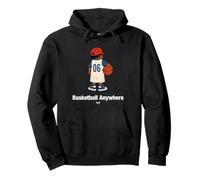 Cool Cute Basketball Anywhere with a Basketball kid Player Felpa con Cappuccio