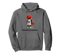 Cool Cute Basketball Anywhere with a Basketball kid Player Felpa con Cappuccio