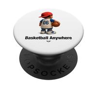 Cool Cute Basketball Anywhere with a Basketball kid Player PopSockets PopGrip Adesivo