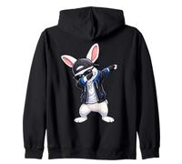 Cool Dabbing Bunny Divertente Coniglio Pasquale Compleanno Bambini Ragazzi Felpa con Cappuccio