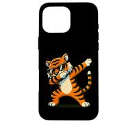 Cool Dabbing Tiger posa con occhiali da sole Tiger Animal Cartoon Custodia per iPhone 16 Pro Max