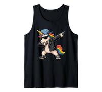 Cool Dabbing Unicorn con Occhiali da Sole e Berretto Bambini Canotta