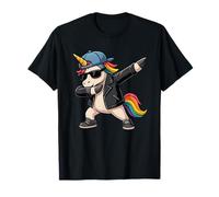 Cool Dabbing Unicorn con Occhiali da Sole e Berretto Bambini Maglietta