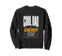 Cool Dad Energy Warning Emitting papà Barzellette Felpa