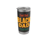 Cool Dad Nero Papà Orgoglioso Papà Paternità Bicchiere termico in acciaio inox doppia parete