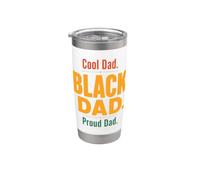 Cool Dad Nero Papà Orgoglioso Papà Paternità Bicchiere termico in acciaio inox doppia parete